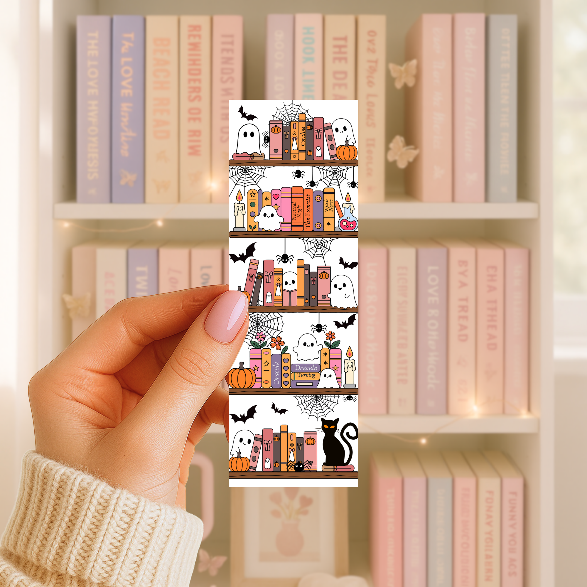 Lesezeichen – Spooky Bookshelf