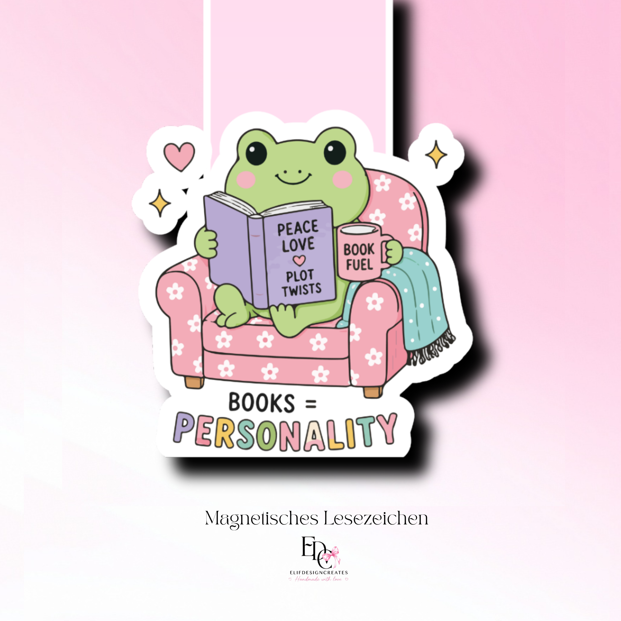 Magnetisches Lesezeichen – Books = Personality ⭐