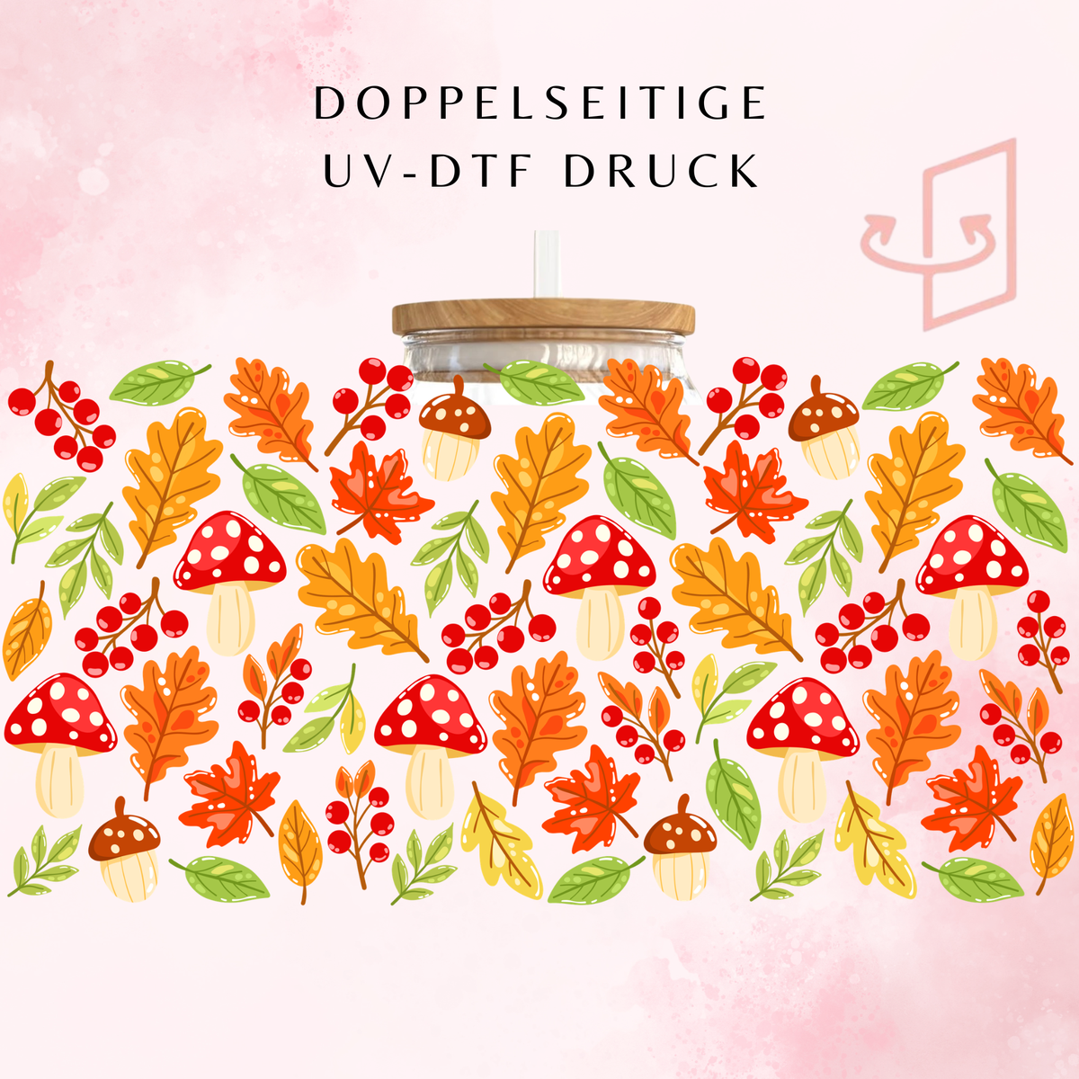 Bunte Herbstblätter Trinkglas | 16 oz