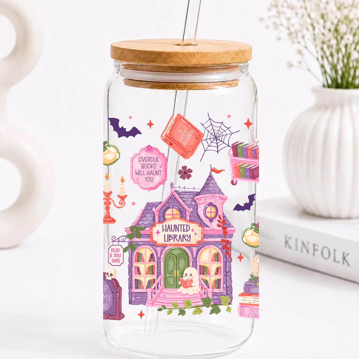 Haunted Book Trinkglas | 16 oz
