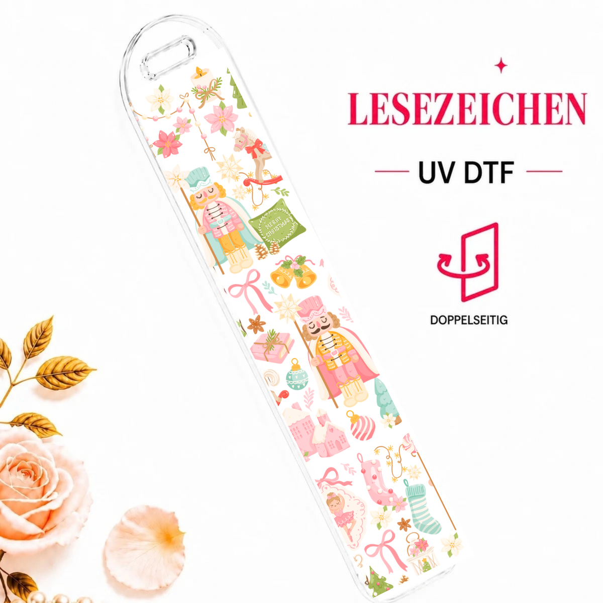 Christmas Nussknacker Pastel Bookmark - UV-DTF