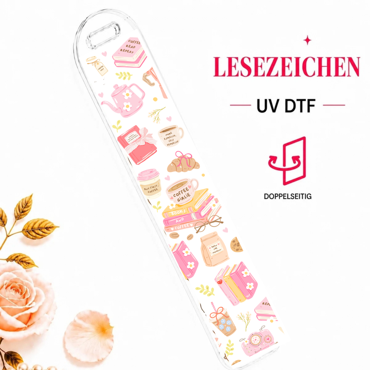 Coffee Girlie Bookmark - UV-DTF