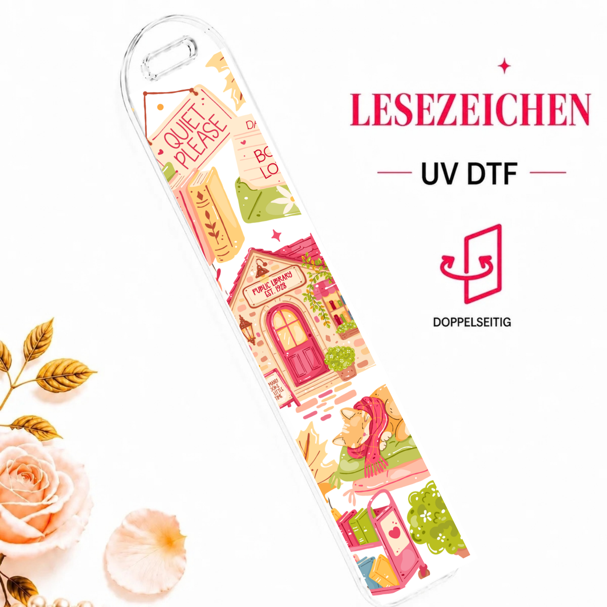 Library House Bookmark - UV-DTF