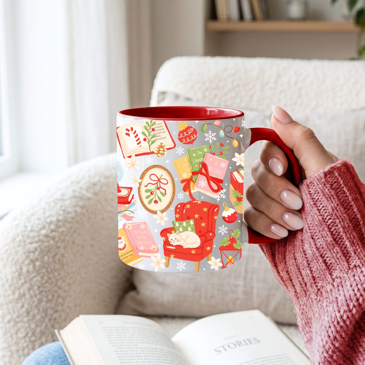 Christmas Book Club Keramitasse | 11 oz