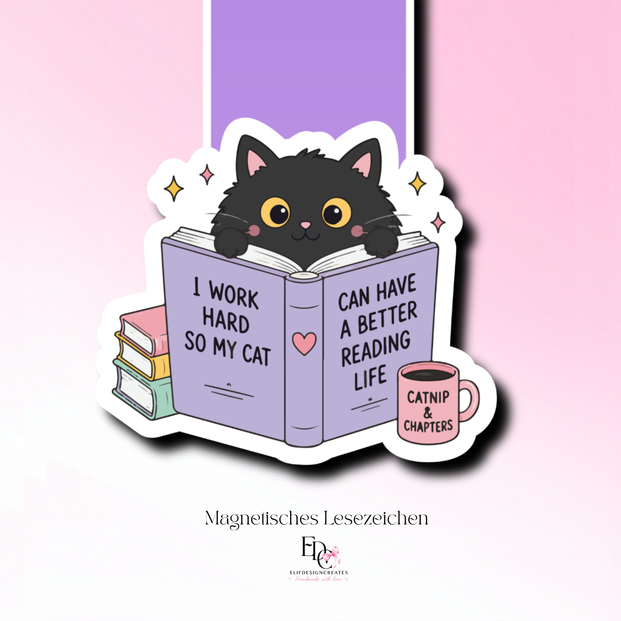 Magnetisches Lesezeichen – Catnip & Chapters ⭐