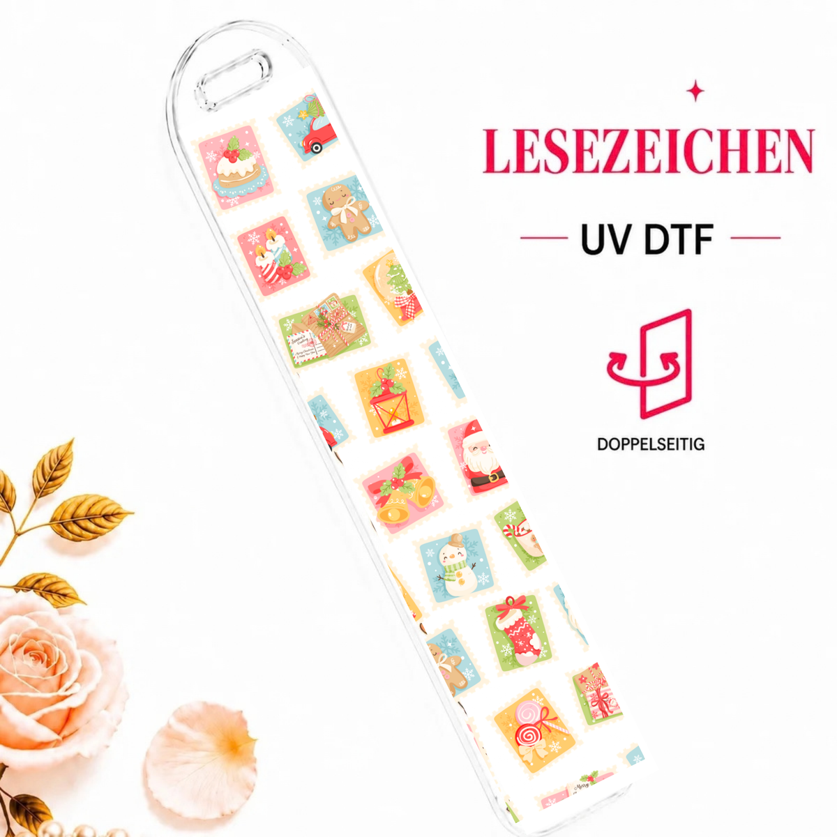 Christmas Stamp Bookmark - UV-DTF