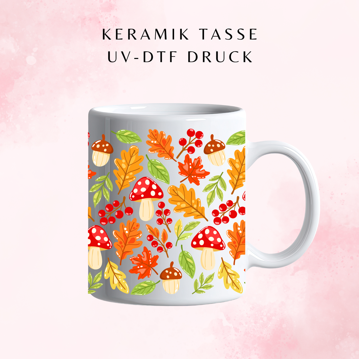 Bunte Herbstblätter Keramiktasse | 11 oz