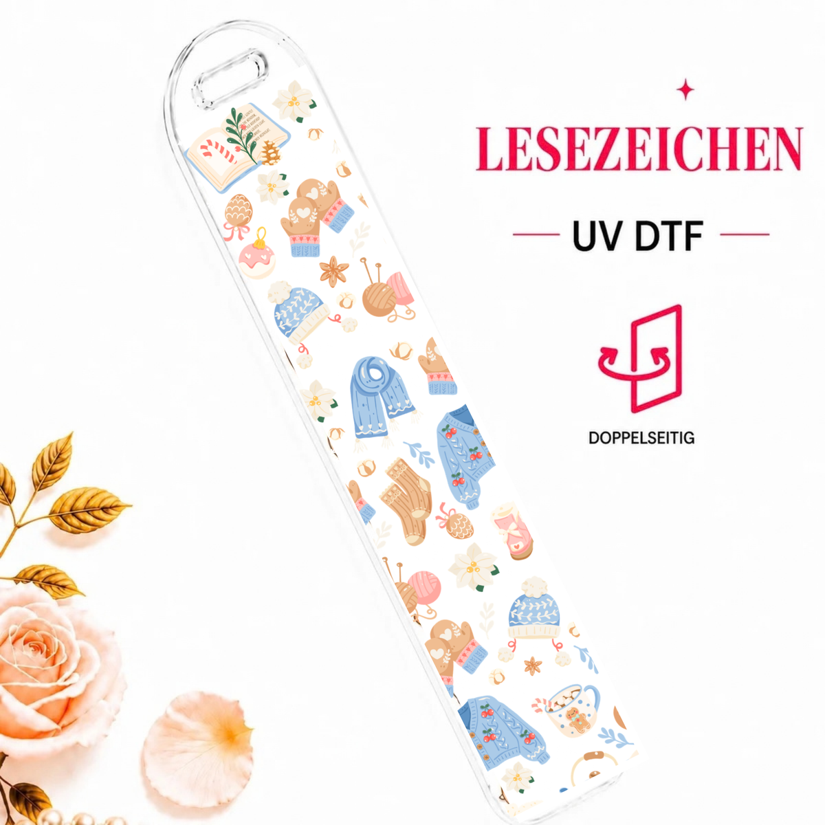 Christmas Cozy Winter Bookmark - UV-DTF