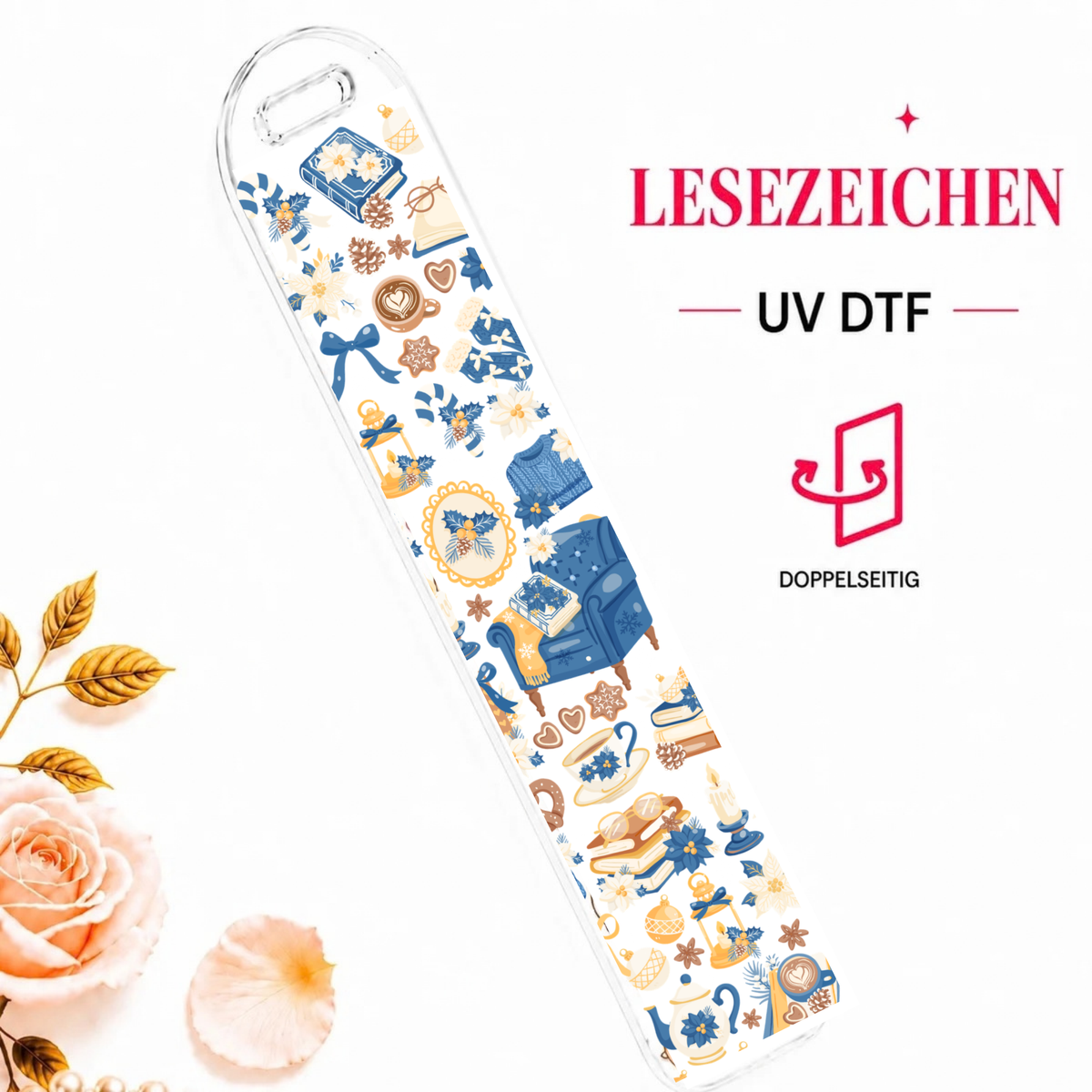 Christmas Frosted Bookmark - UV-DTF