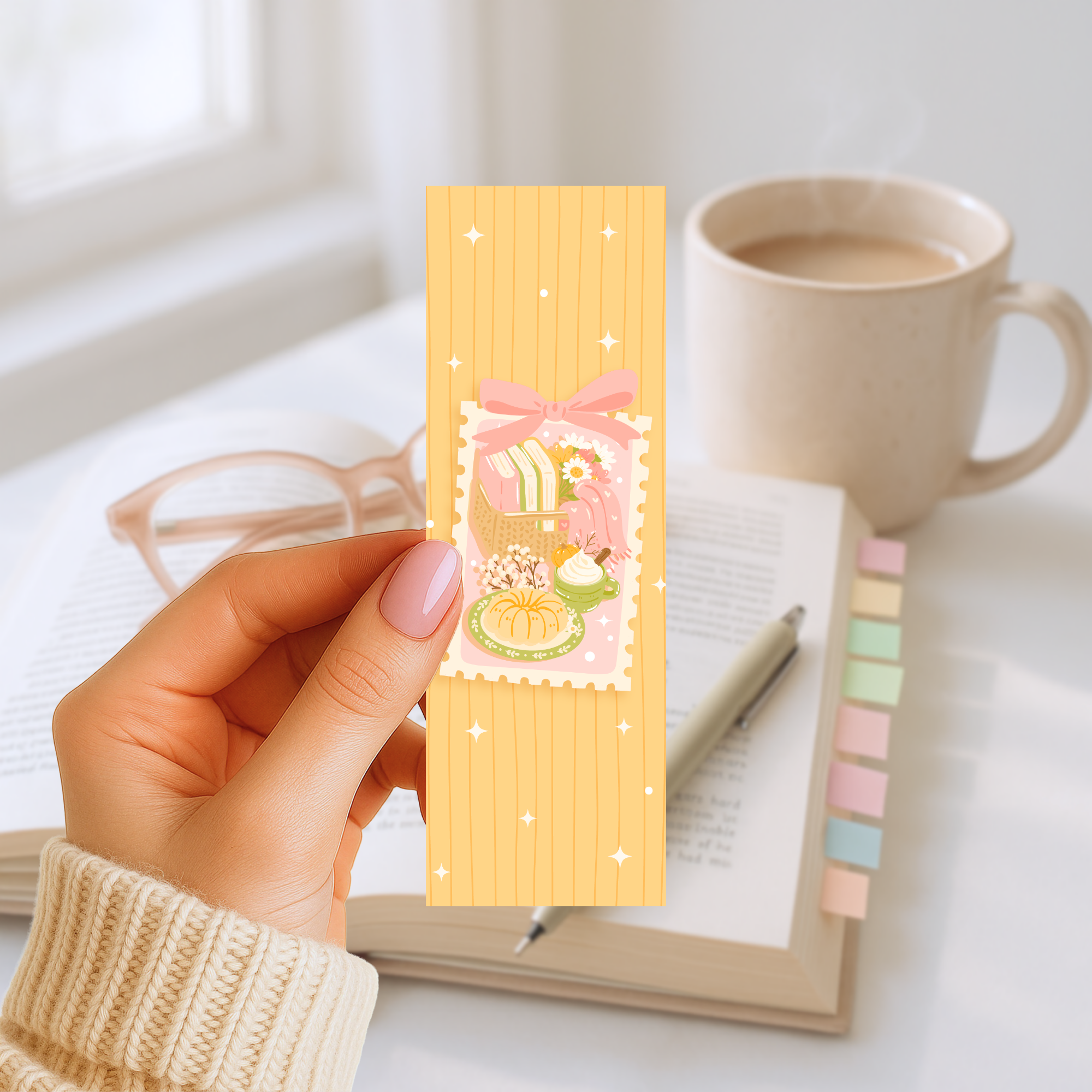 Lesezeichen – Herbst Briefmarken Motiv 2