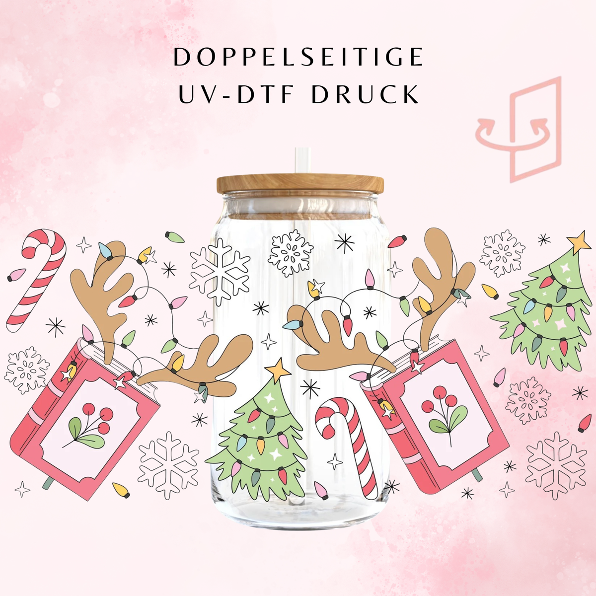 My Christmas Is All Booked Trinkglas | 16 oz