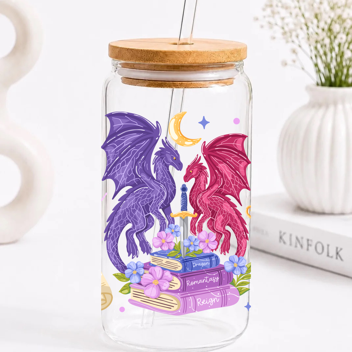 Dragon Romantasy Trinkglas | 16 oz