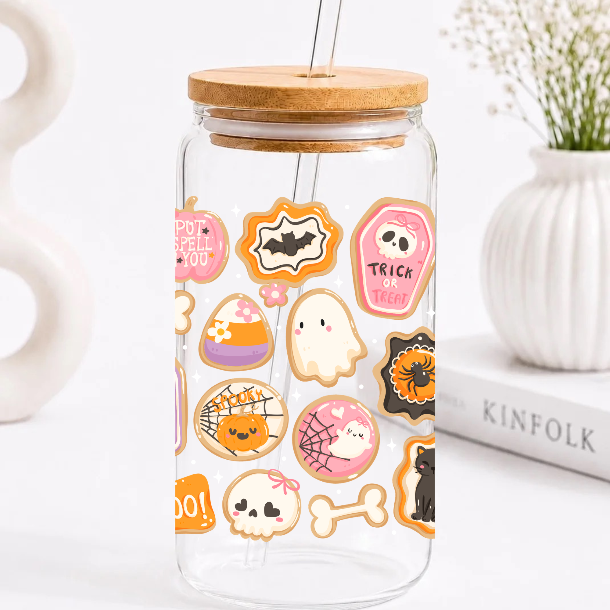 Ghost Cookies Trinkglas | 16 oz