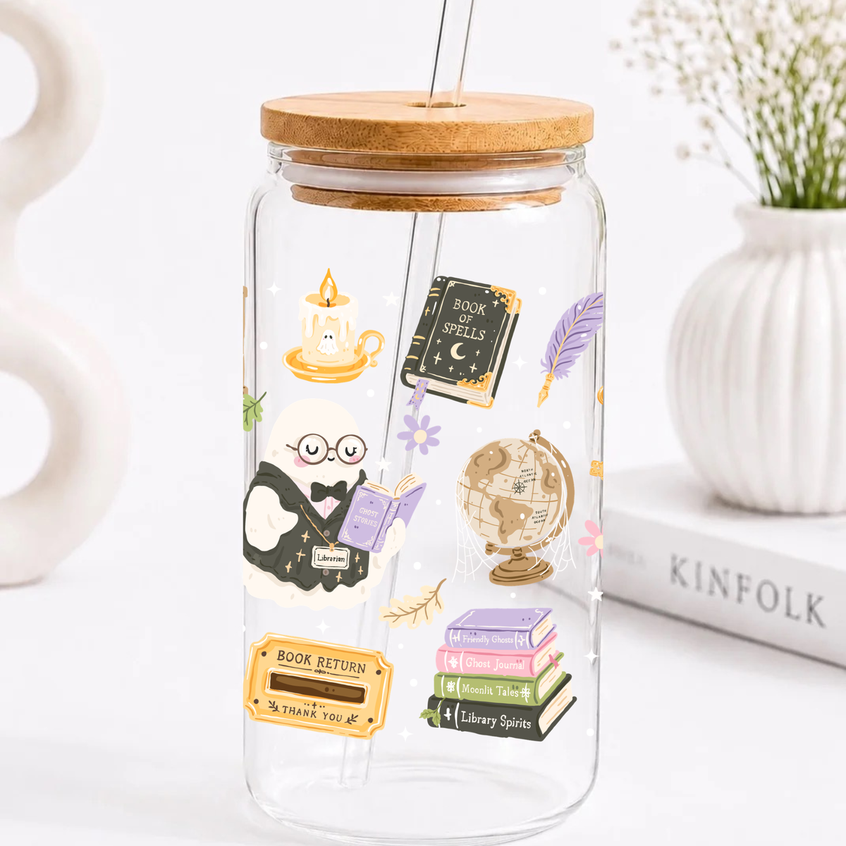 Haunted Library Trinkglas | 16 oz