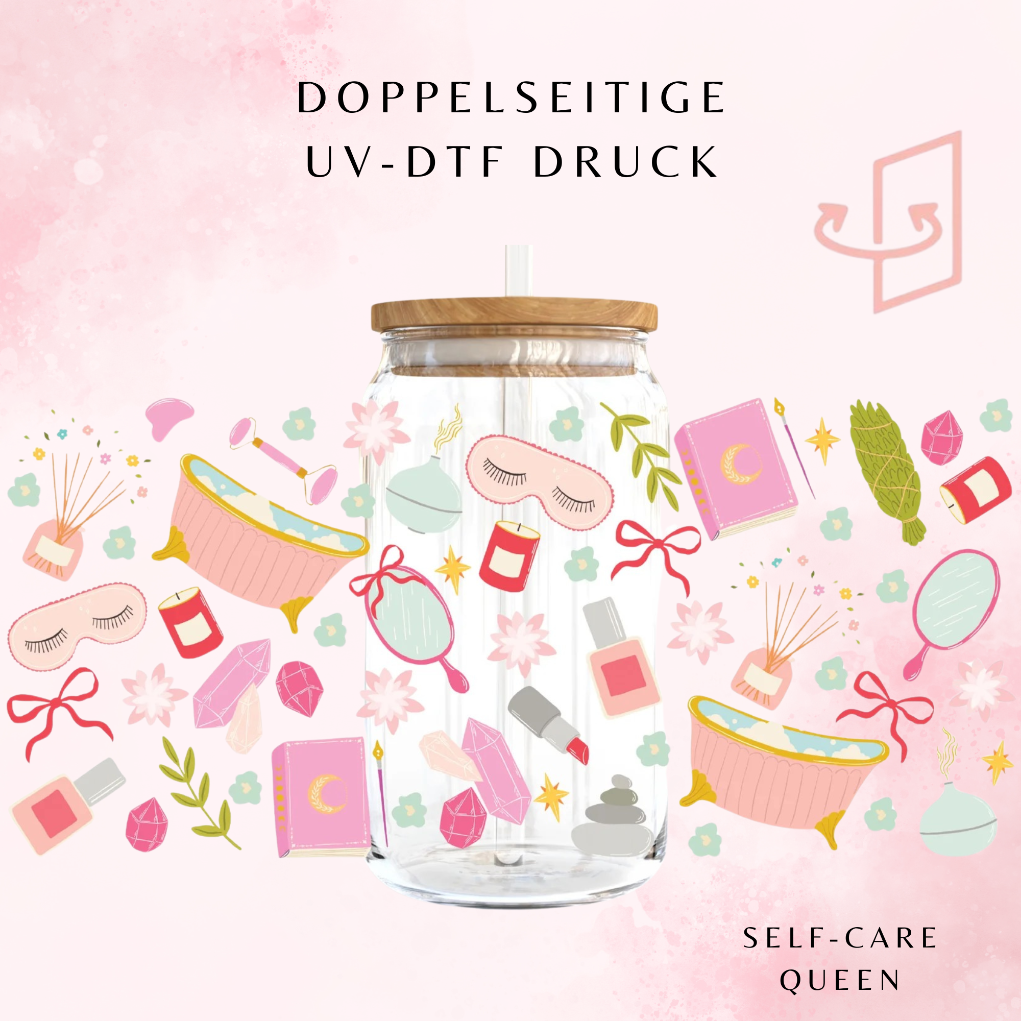Self-Care Queen Trinkglas🛁🎀✨| 16 oz Pre-Order