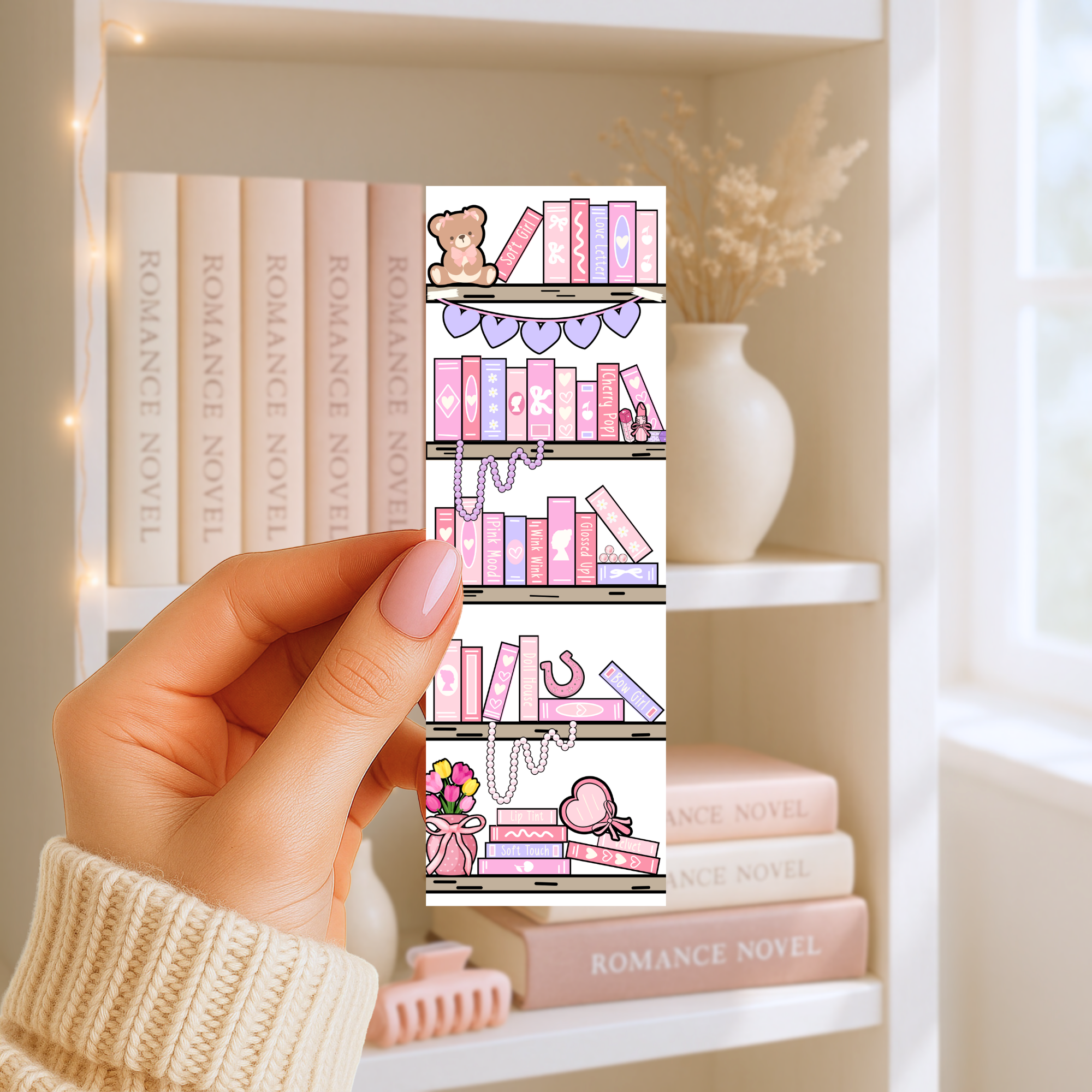 Lesezeichen – Pink Bookshelf