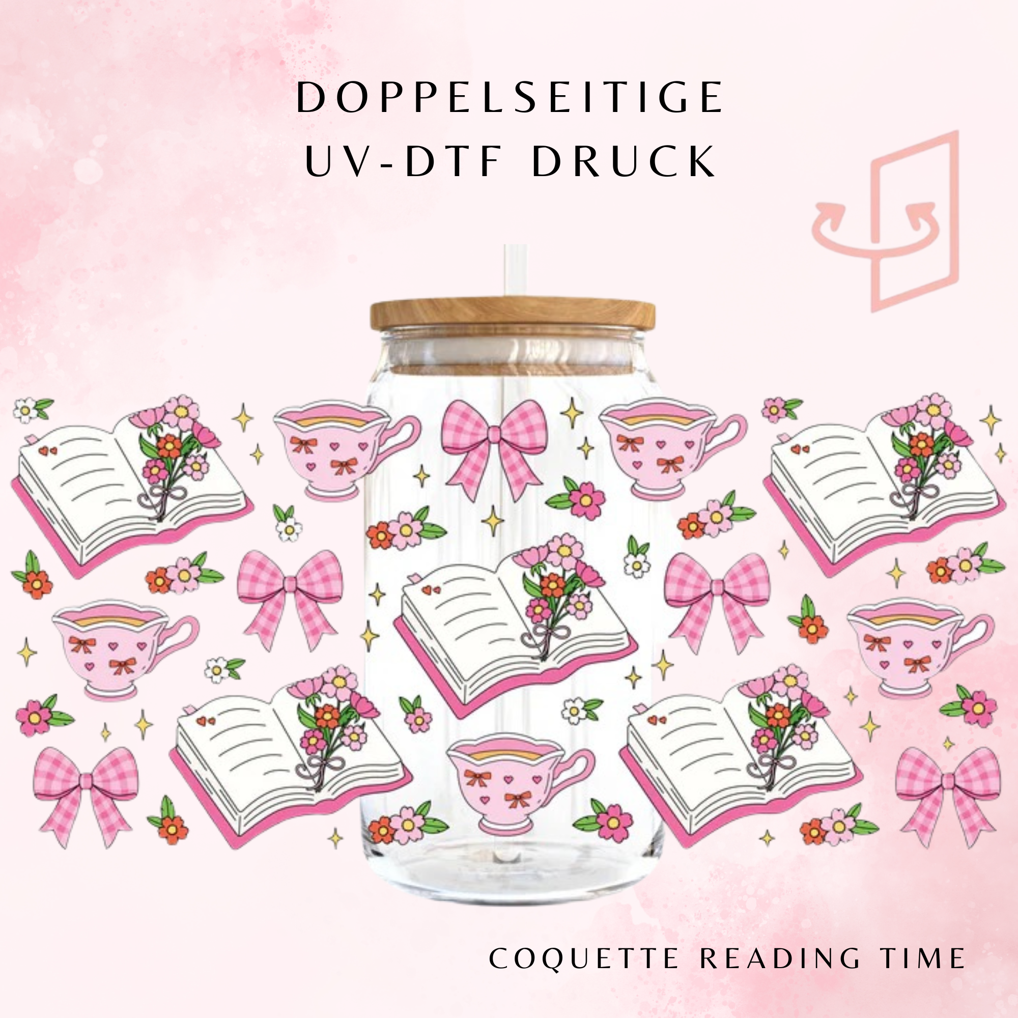 NEU Coquette Reading Time Trinkglas | 16 oz
