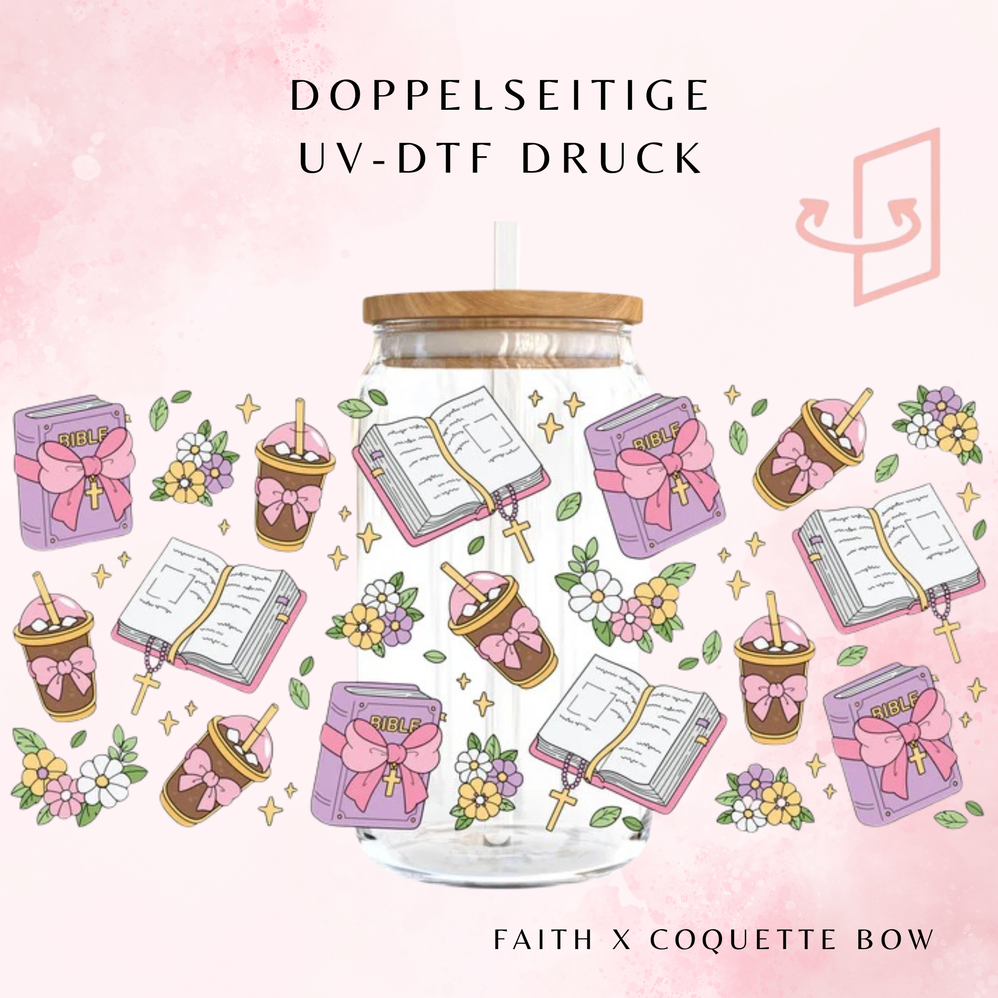 NEU Faith x Coquette Bow Trinkglas | 16 oz