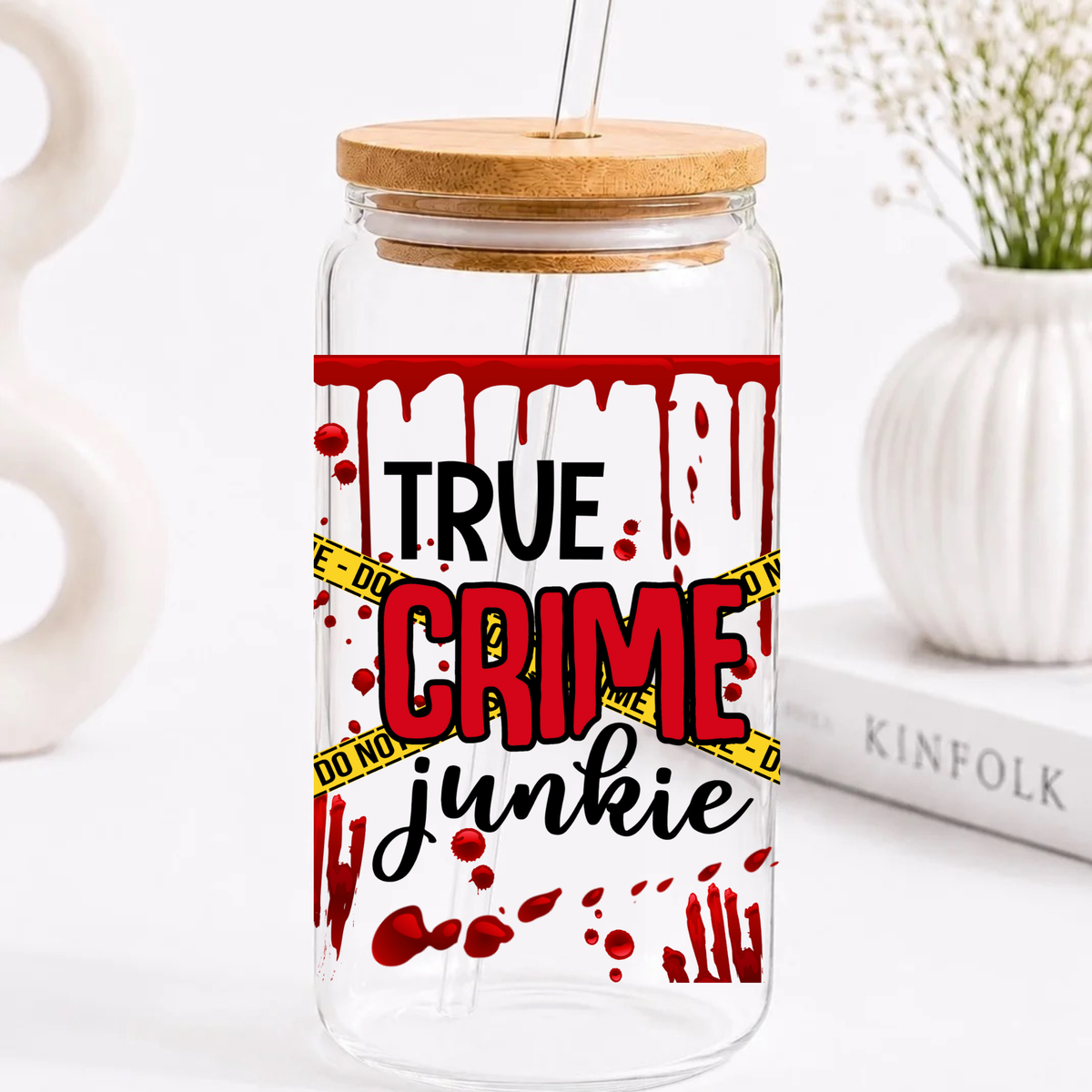 True Crime Junkie Trinkglas | 16 oz