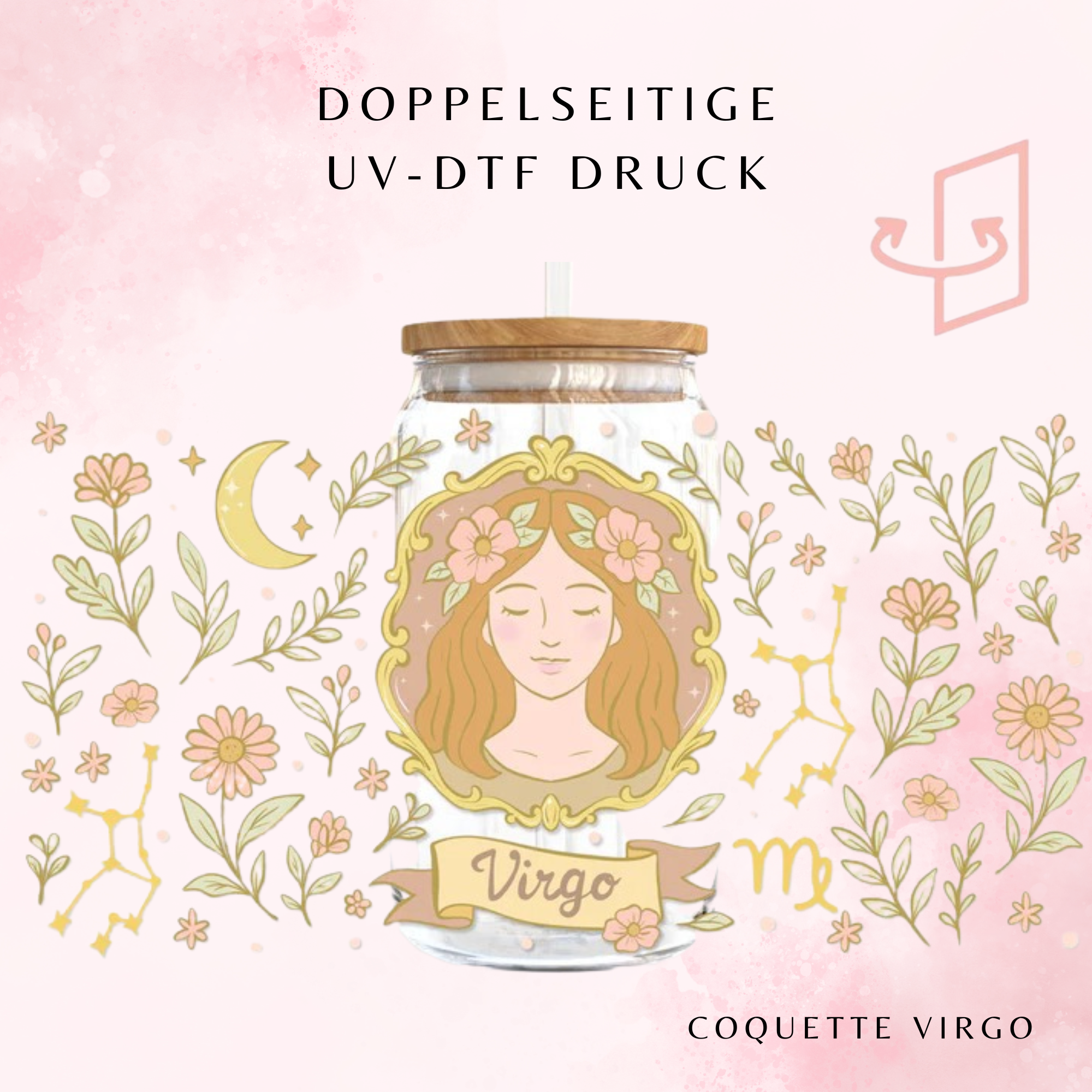 Coquette Virgo Trinkglas – Sternzeichen Jungfrau | 16 oz