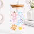 Bunte Kürbisse Trinkglas | 16 oz