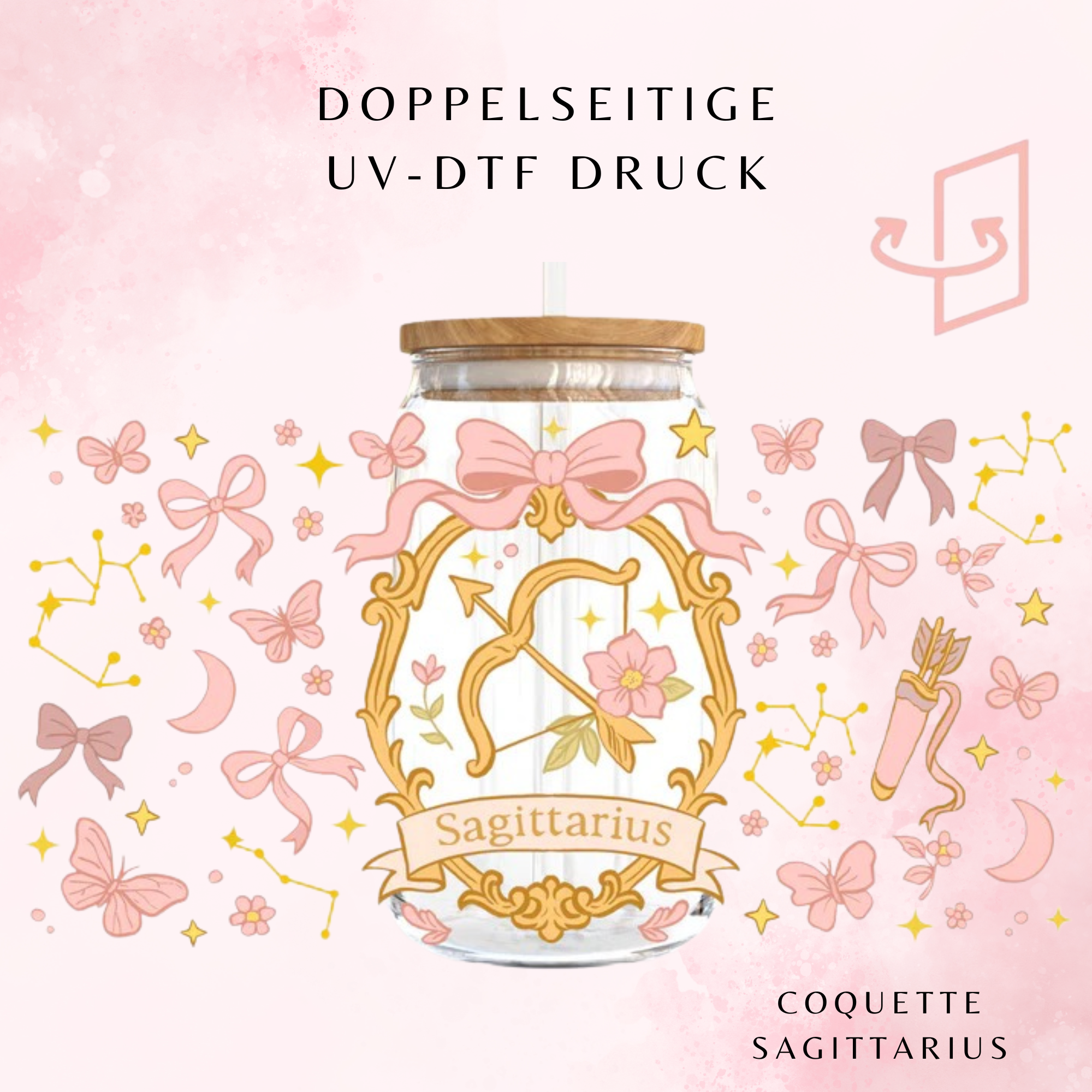 Coquette Sagittarius Trinkglas – Sternzeichen Schütze | 16 oz