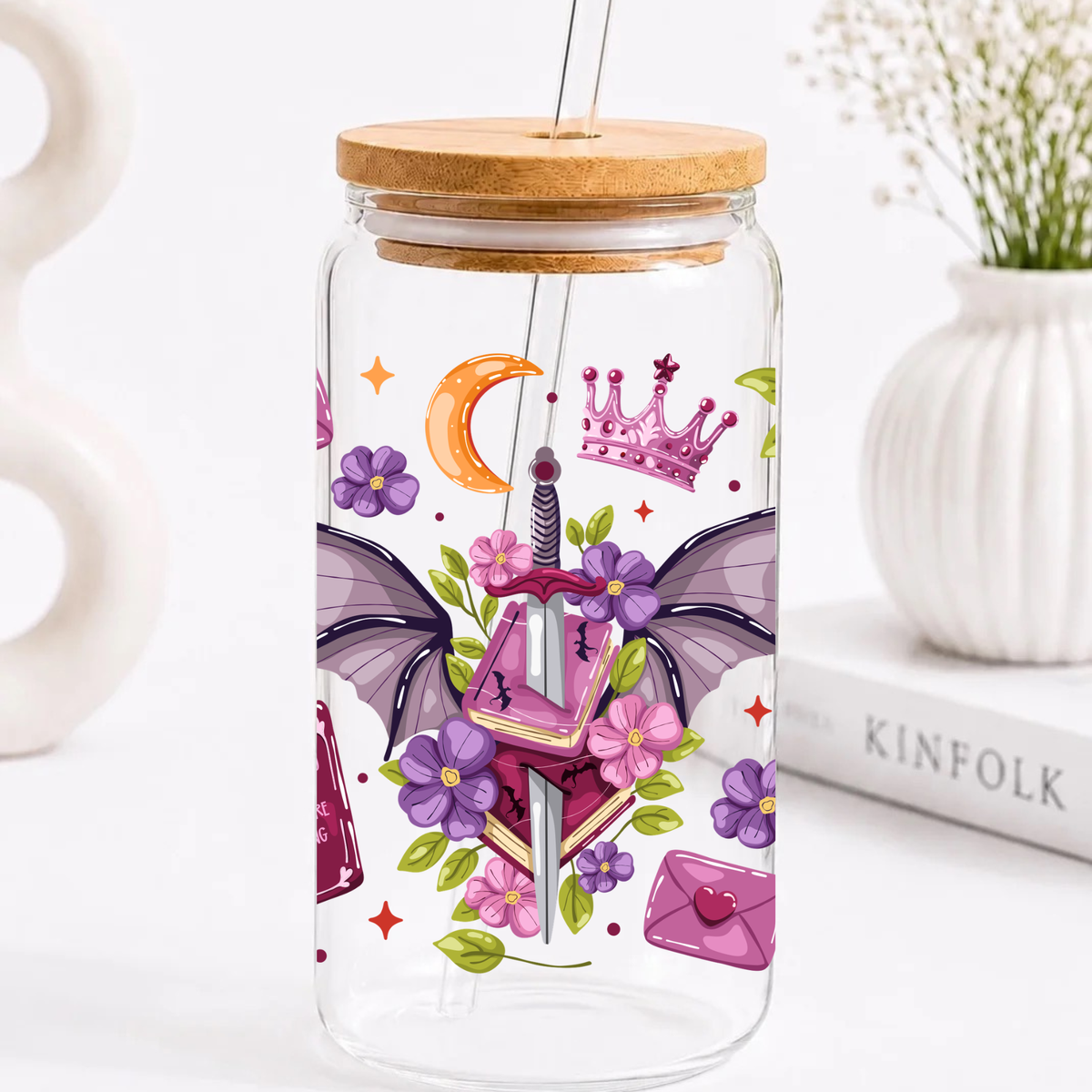 Romantasy Book Lover Trinkglas | 16 oz