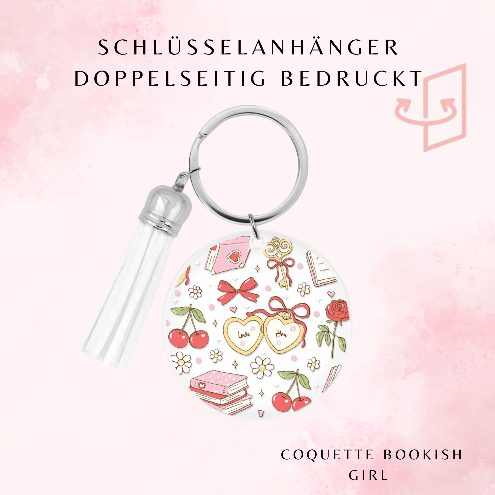 Coquette Bookish Girl Schlüsselanhänger