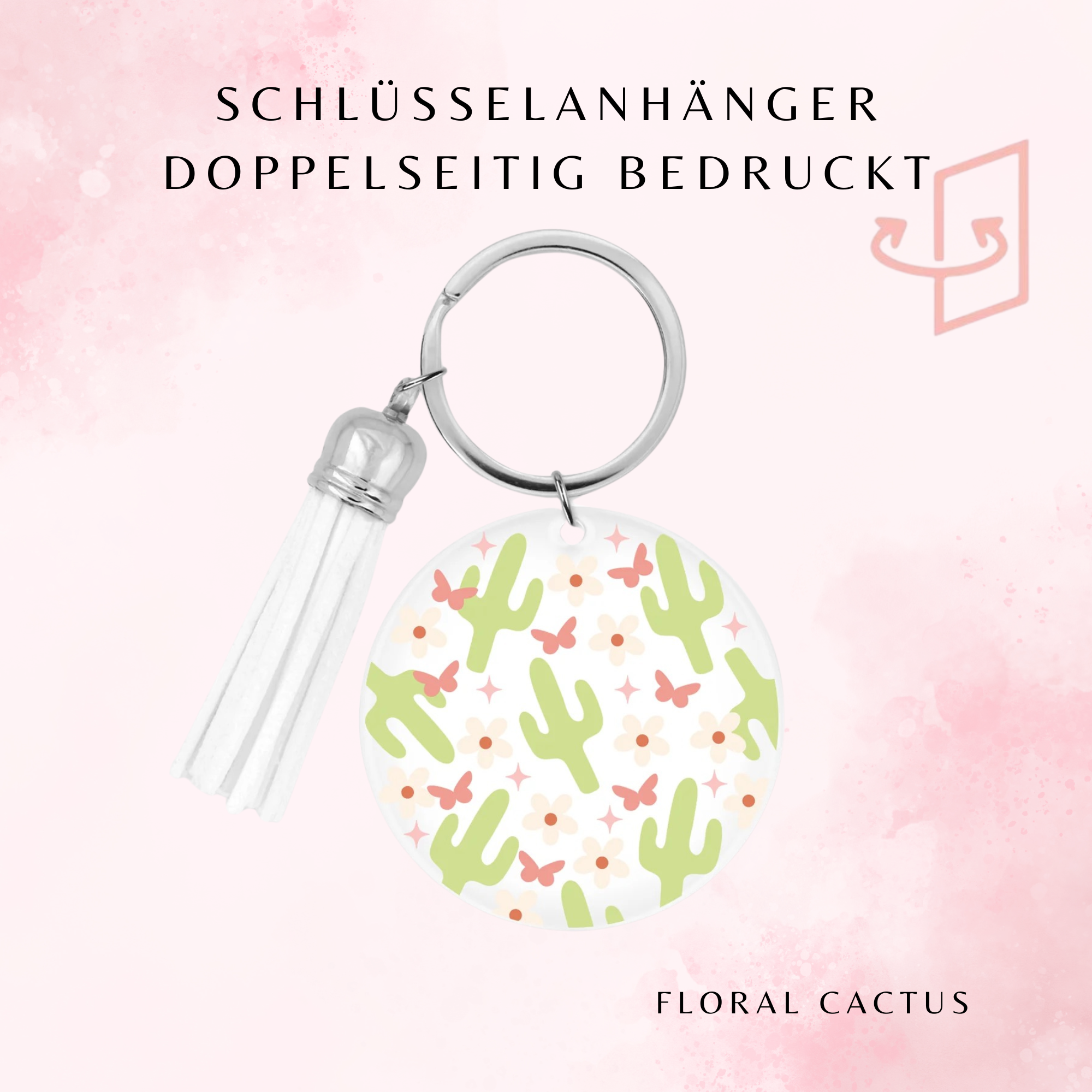 Floral Cactus Schlüsselanhänger 🌵