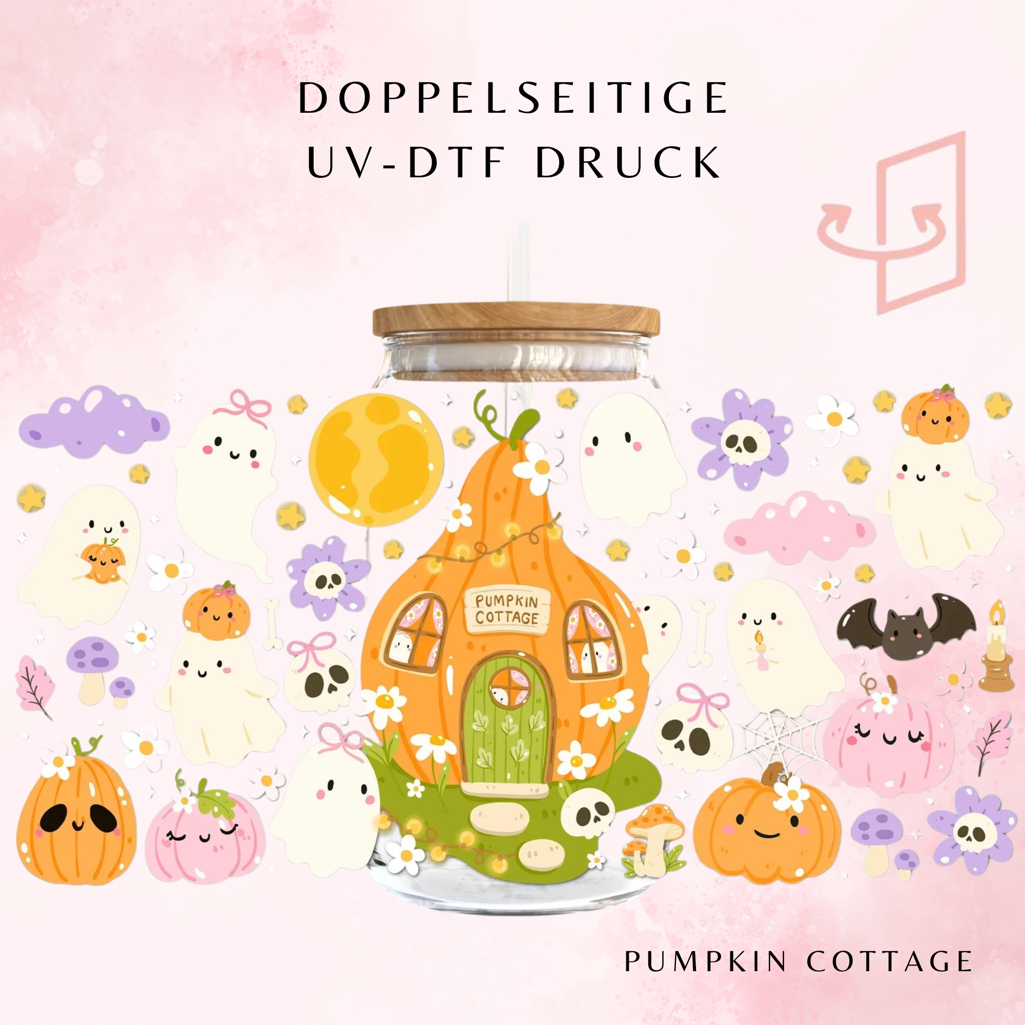 Pumpkin Cottage Trinkglas | 16 oz