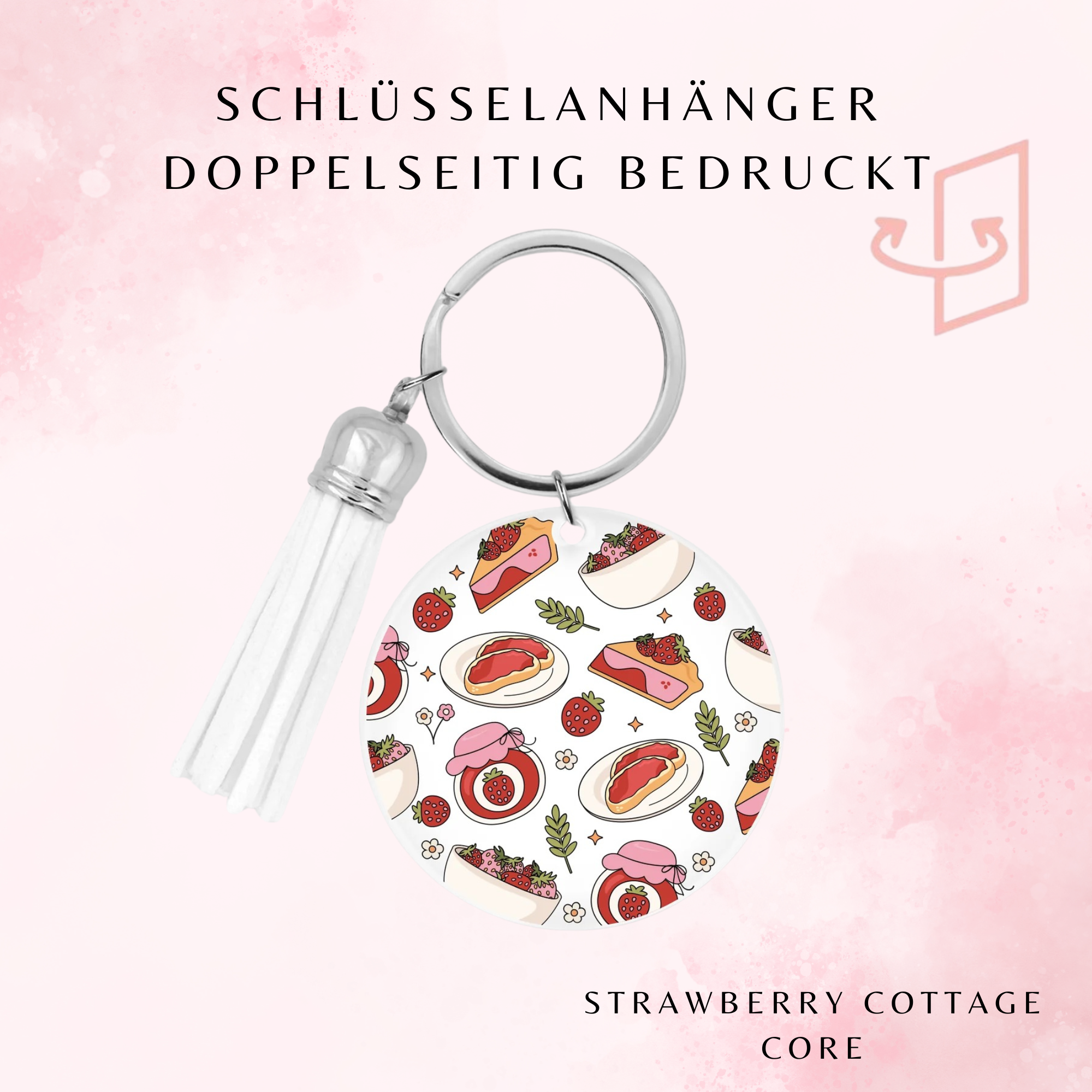 Strawberry Cottage Core Schlüsselanhänger 🍓