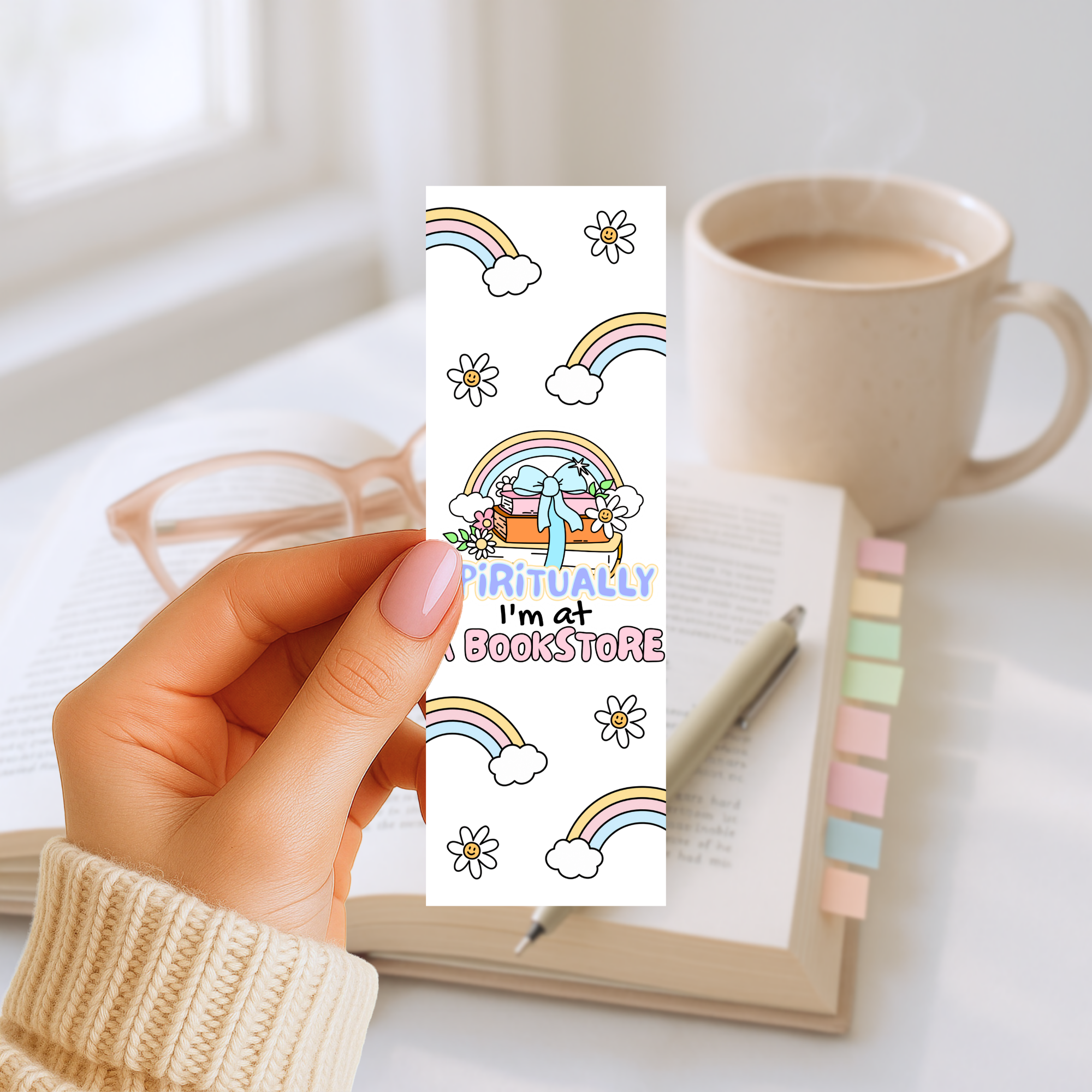 Lesezeichen – Spiritually I'm at a Bookstore Bookmark