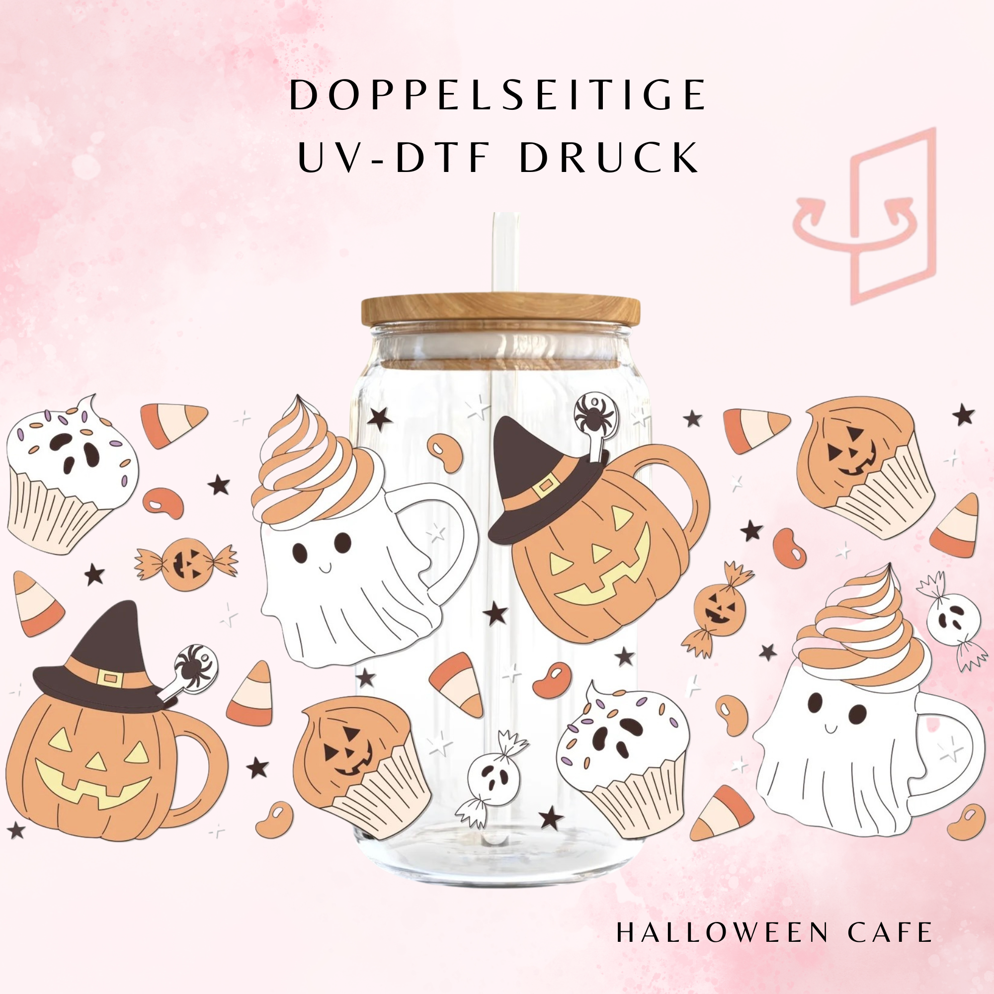 Halloween Café Trinkglas | 16 oz