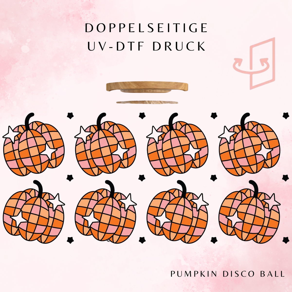 Pumpkin Disco Ball Trinkglas | 16 oz