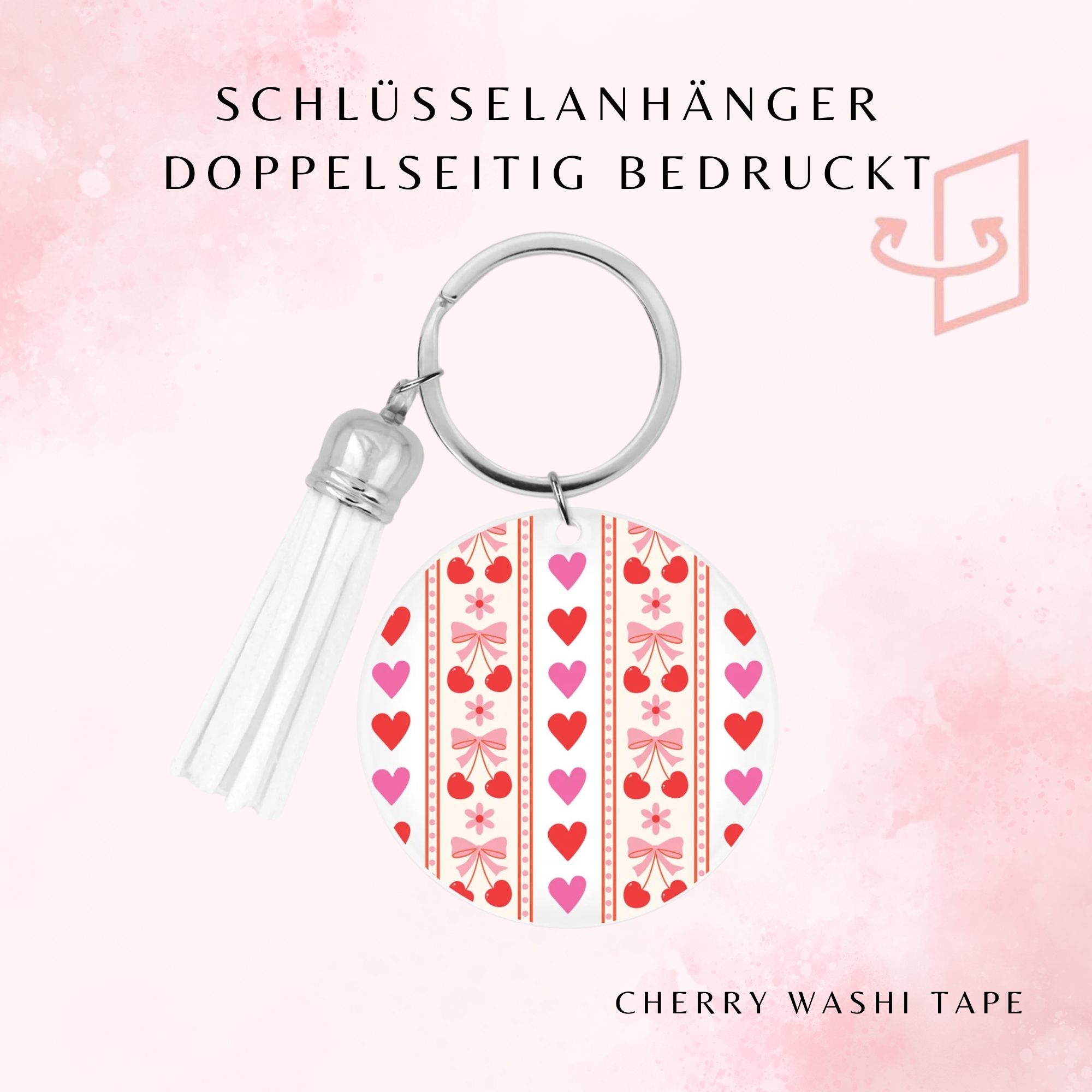 Cherry Washi Tape Schlüsselanhänger🍒