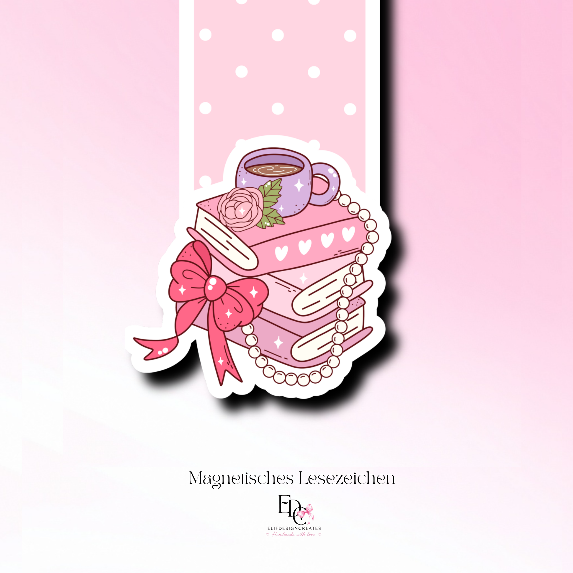 Magnetisches Lesezeichen – Cozy Reading Stack