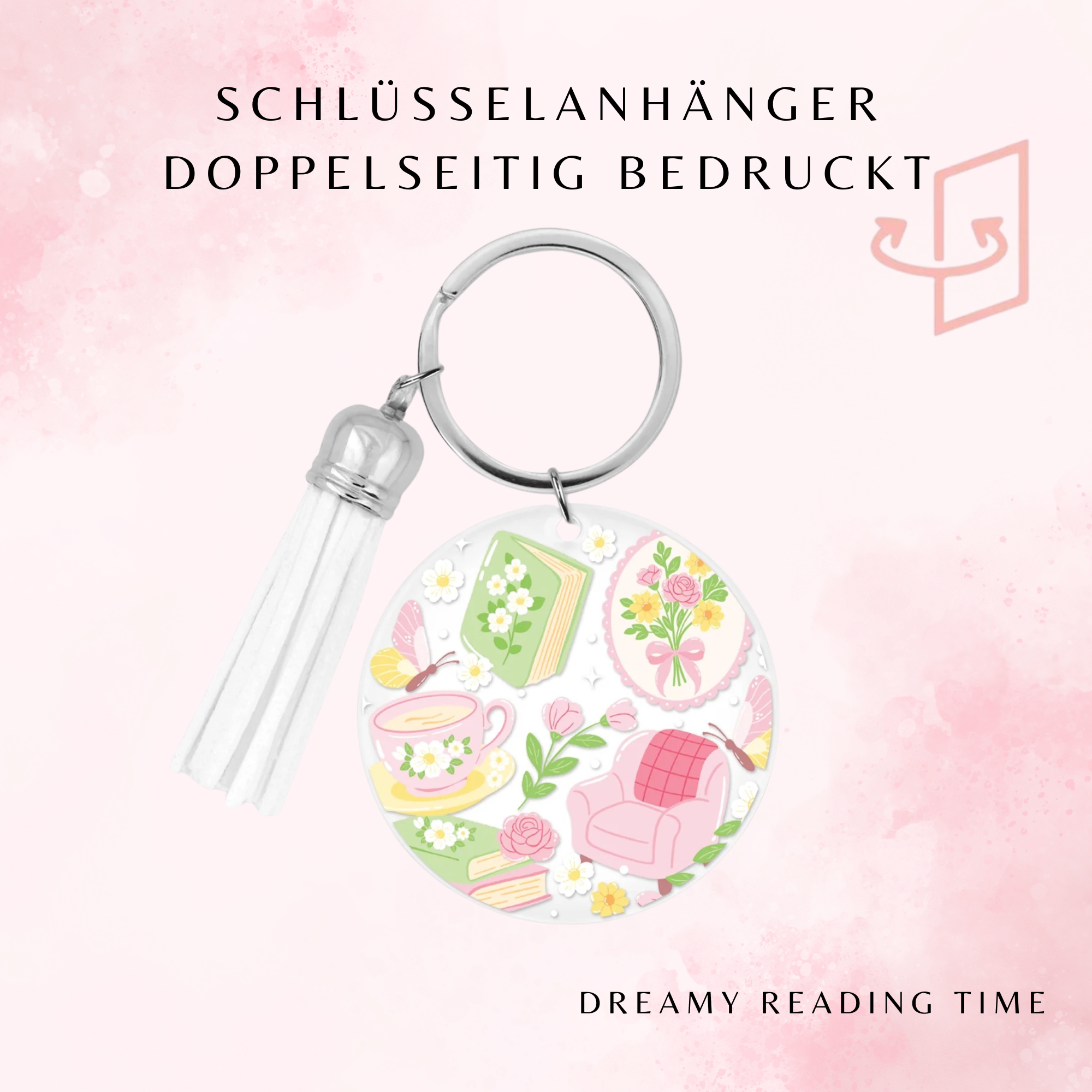 Dreamy Reading Time Schlüsselanhänger 🌸📚