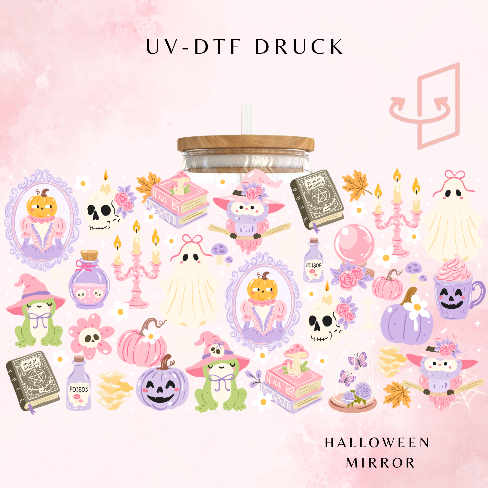 Halloween Mirror Trinkglas | 16 oz