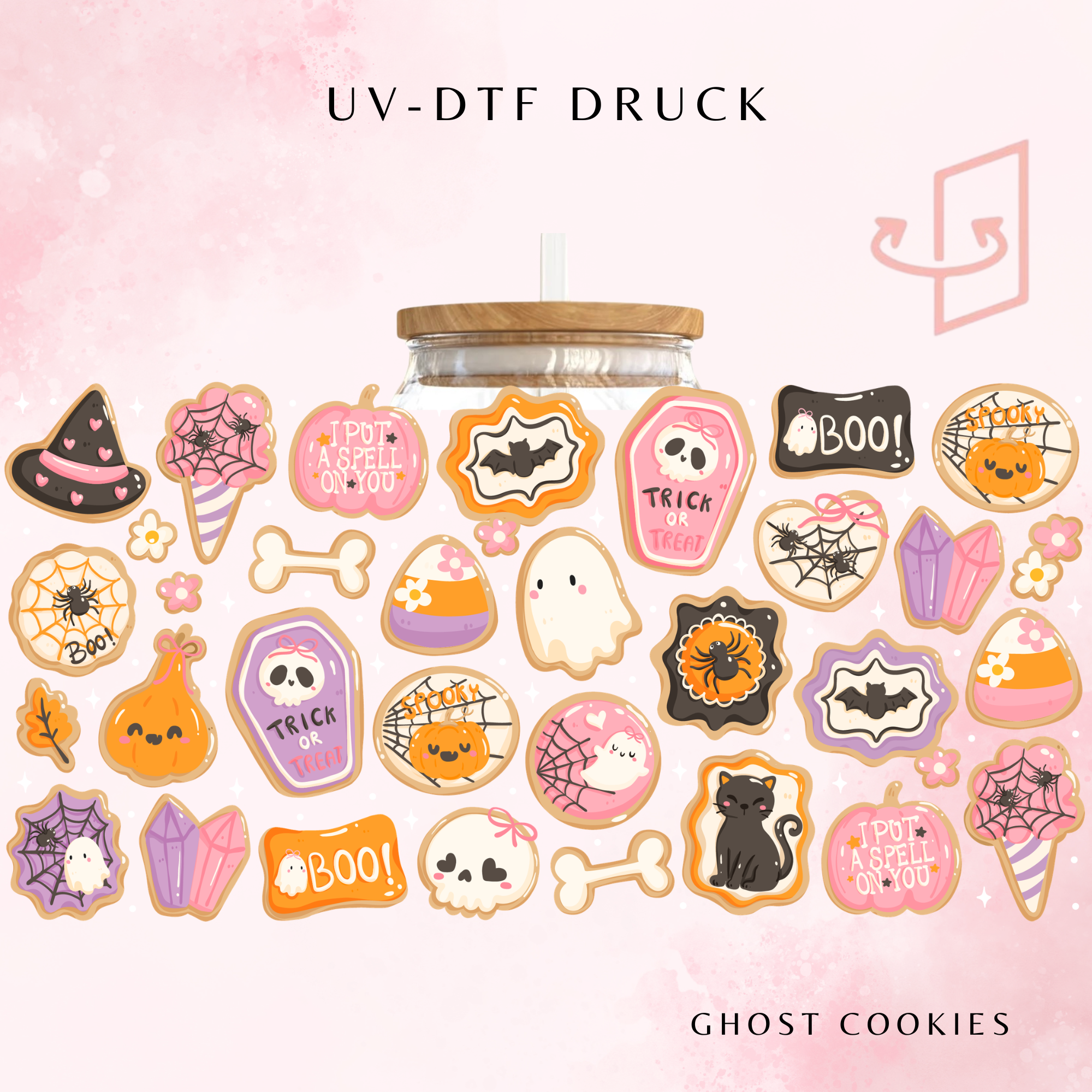 Ghost Cookies Trinkglas | 16 oz