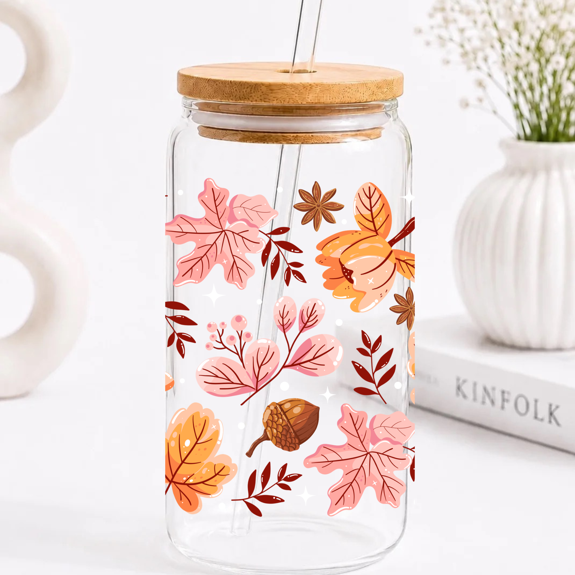 Autumn Leaves Trinkglas | 16 oz