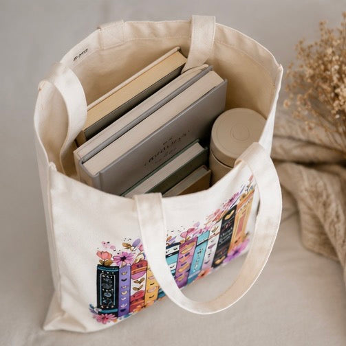 Floral Book Lover Tote Bag 📚🌸