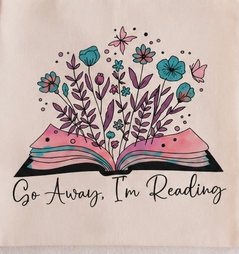 📖 Go Away, I'm Reading – Book Lover Tote Bag
