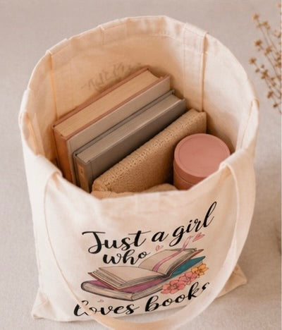 📚 Just a Girl Who Loves Books – Book Lover Tote Bag