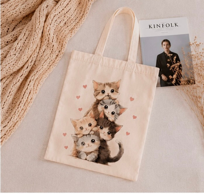 🐱💕 Süße Katzen Tote Bag – Das perfekte Accessoire für Katzenliebhaber