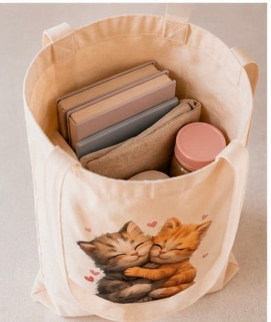 🐱💕 Kuschelnde Katzen Tote Bag – Für alle, die Katzen lieben