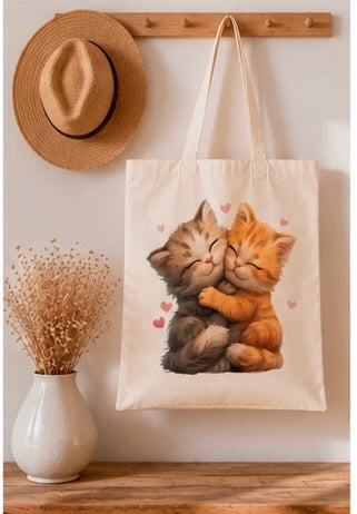 🐱💕 Kuschelnde Katzen Tote Bag – Für alle, die Katzen lieben