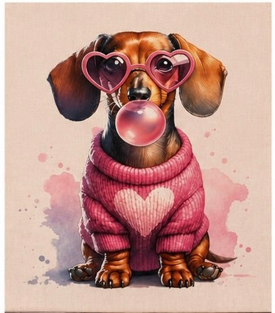 🐶💖 Fashion Dachshund Tote Bag – Süße Dackel Stofftasche für Hundefans
