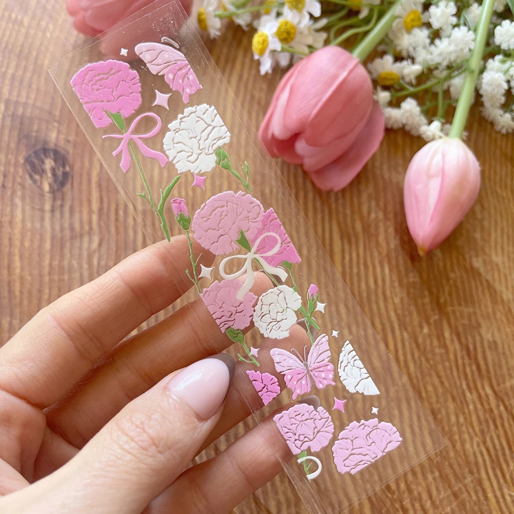 Pink Blossom Bookmark – UV DTF 🌸📖