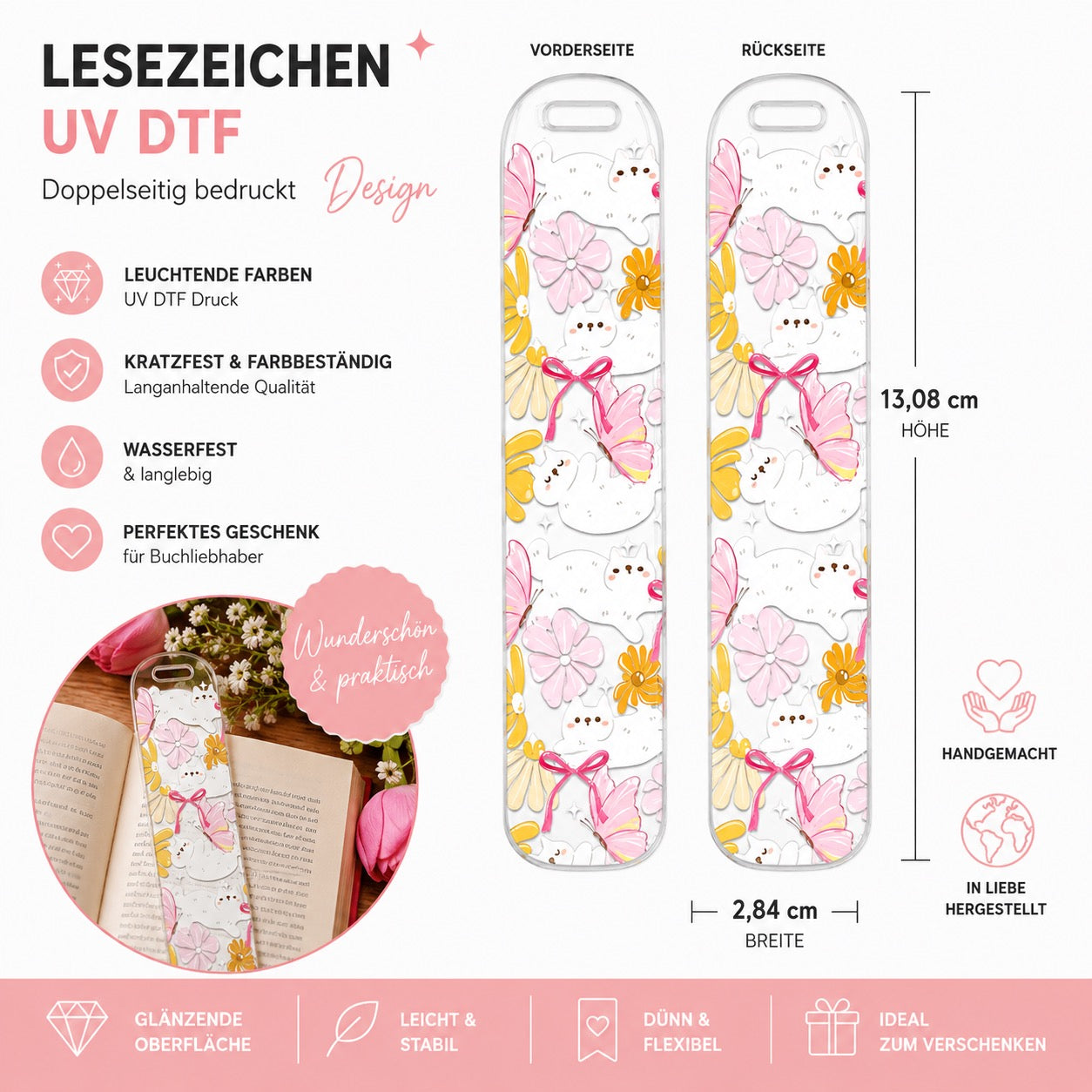 Cozy Reading Set – Trinkglas & Lesezeichen 🐻🌸