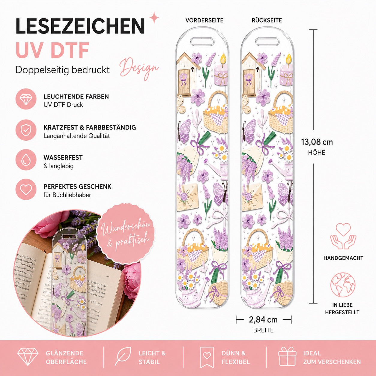 Lavender Cozy Reading Set – Trinkglas & Lesezeichen 🪻🌸